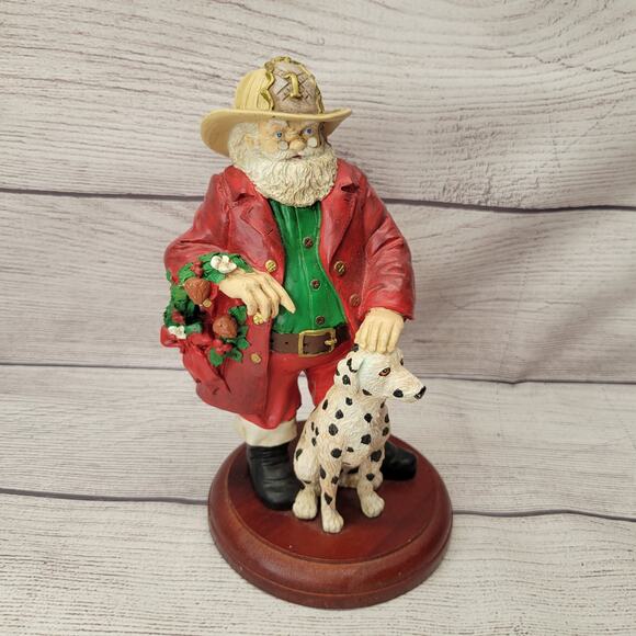 Russ The Santa Collection Item #13886 Firefighter Santa Figure - Picture 1 of 8